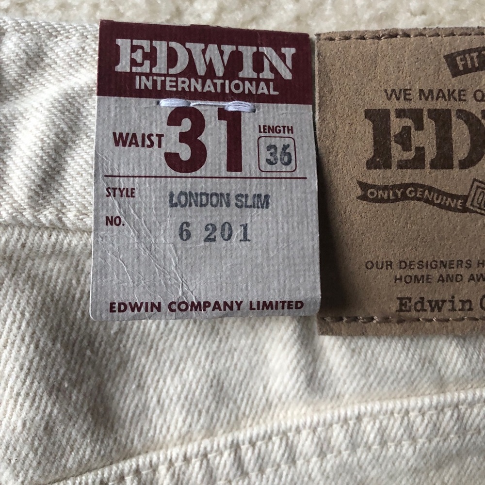 Edwin London Slum White Jeans - Picture 7 of 9